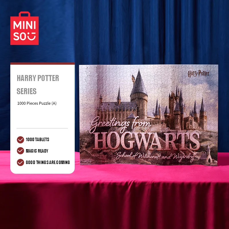 Genuine Miniso Harry Potter Series Hogwarts -1000 Pieces Puzzle Stress Relief Toy Gift Room Decorated Children Birthday Present