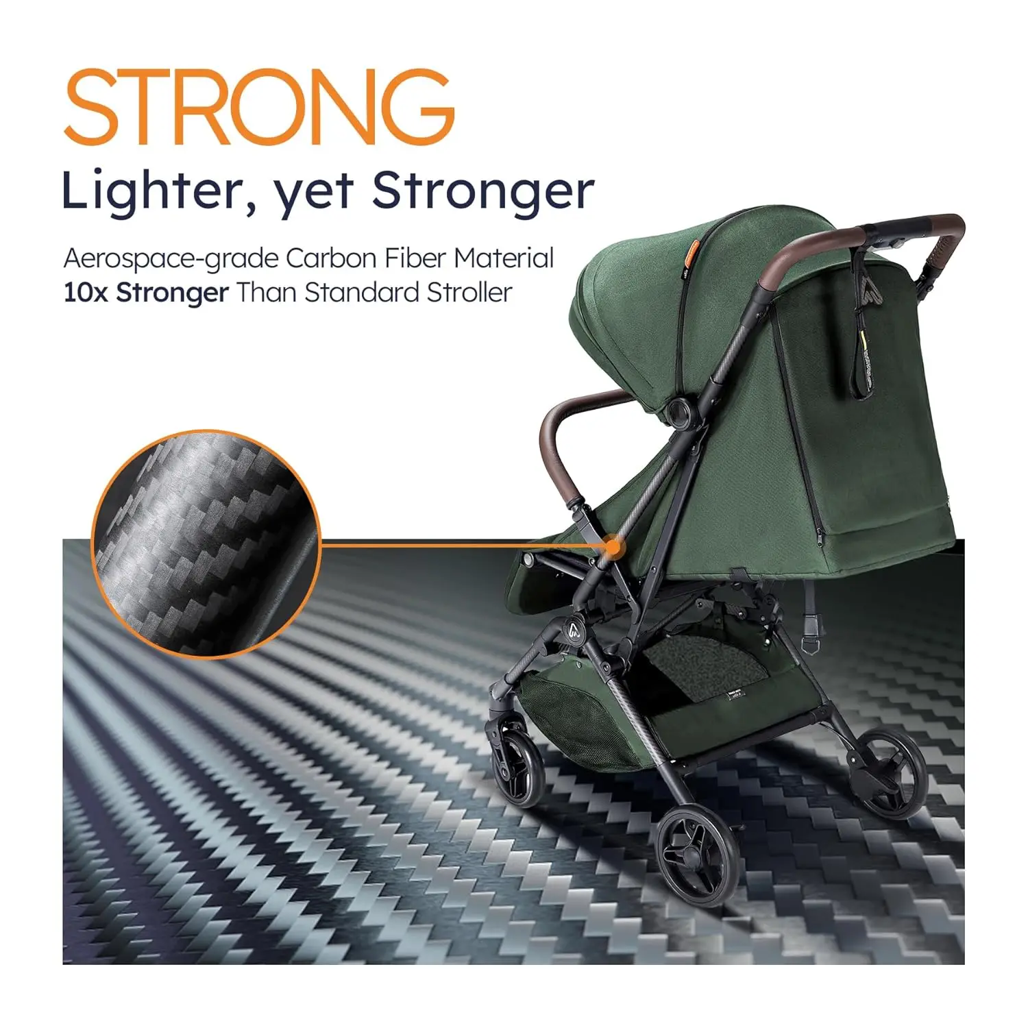 Baby Stroller with Organizer & Cushion, Mom’s Choice Gold Award Winner, Ultra Compact & Airplane-Friendly Travel Stroller, One-H