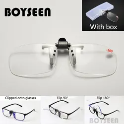 Glasses Clip With Myopia -0.75~-2.0 Glasses Clip With Case Can be Clip On Near-sighted Glasses For Driving Or Fishing