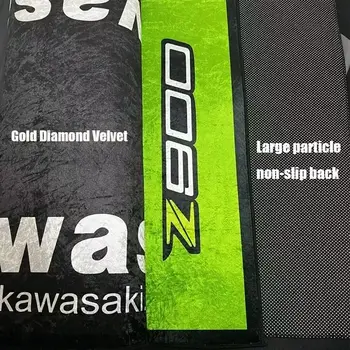Garážová rohož Motocyklový koberec Závodní Cool Moto Display Kawasaki koberec pro motocykl Kawasaki Koberec Protiskluzový podlahový dekorační koberec 8 nejlepší prodej motocyklové koberce - №2
