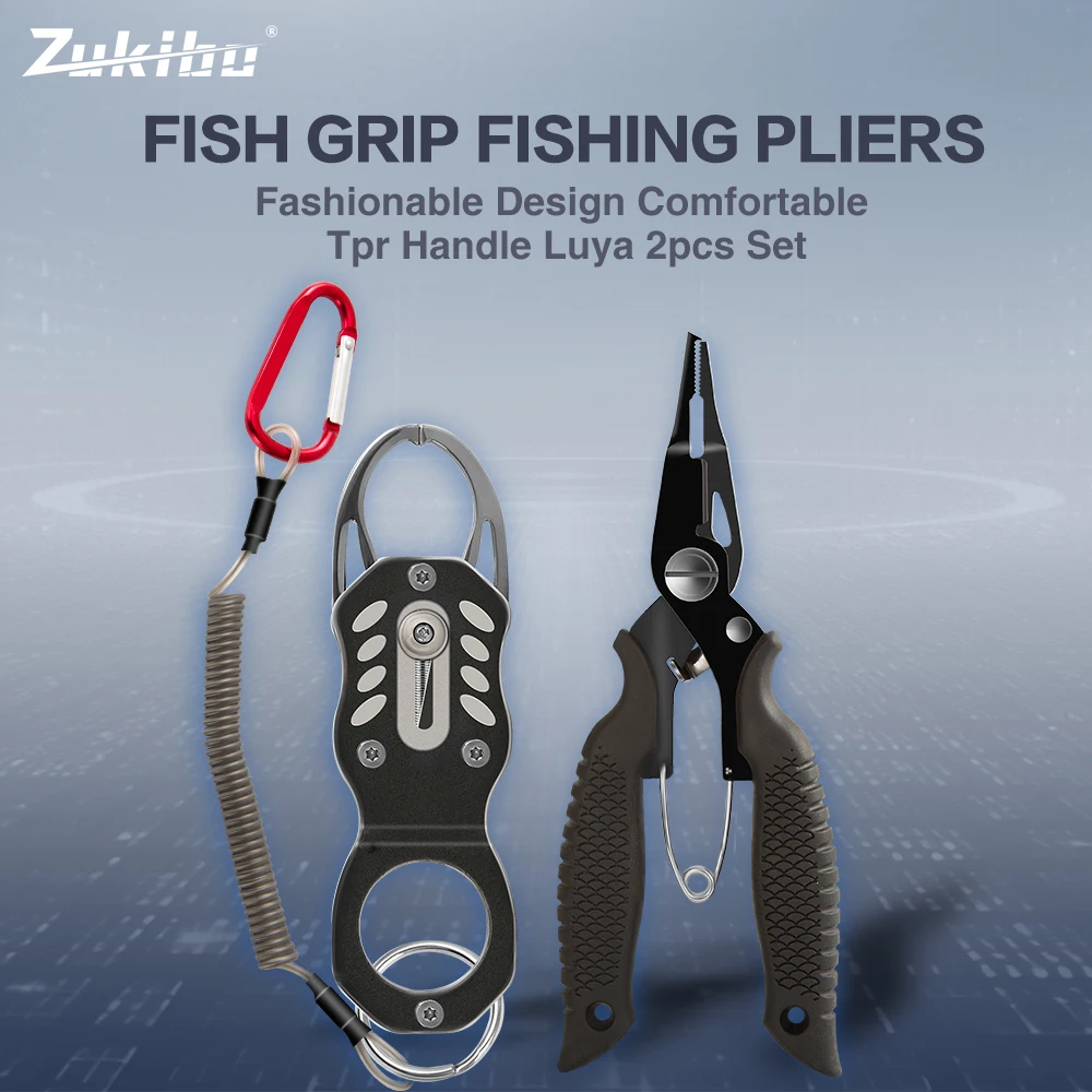 

ZUKIBO Multifunction Fishing Pliers Stainless Steel Fishing Gripper Professional Fishing Lip Grabber Tool Fish Grabber Clip