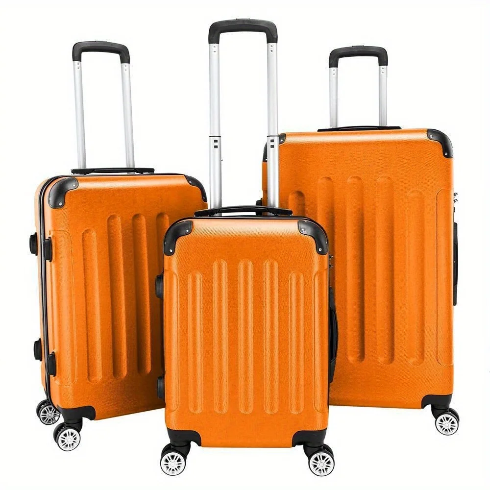 Durable 3-piece ABS pull rod rotating suitcase 20 