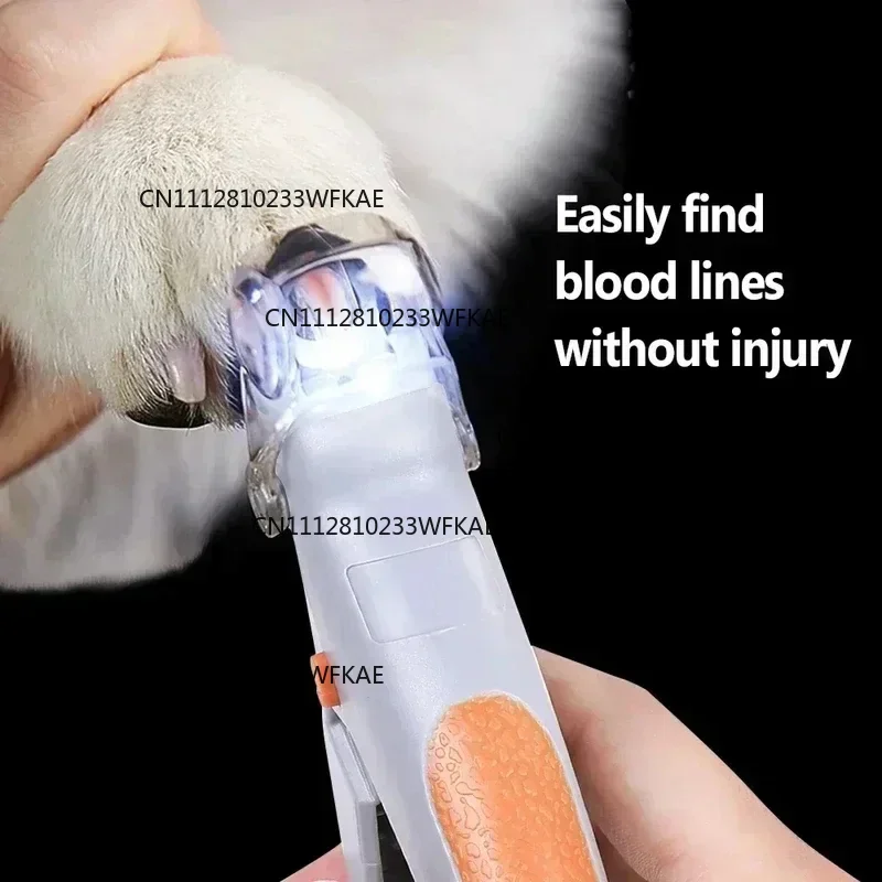 3pcsLED Pet Nail Clipper With Safety Guard Professional Cat Dog Nail Trimmer Tool Quick Toe Claw Cutter Grooming Supplies