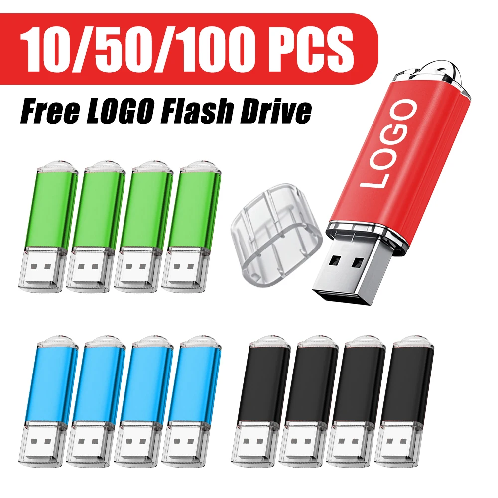 

10/50/100 шт., оптовая цена, металлический флэш-накопитель Usb 2,0, 4 ГБ, 8 ГБ, USB-накопитель, 64 ГБ, бесплатный логотип, подарки, водонепроницаемый U-диск
