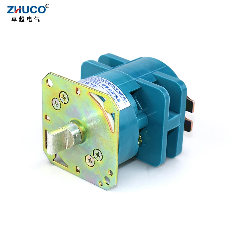 ZHUCO 3LB3-25 25A 660V Two Positon Two Pole 8 Terminal Screws Explosion-proof Rotary Electric Changeover Cam Control Switch