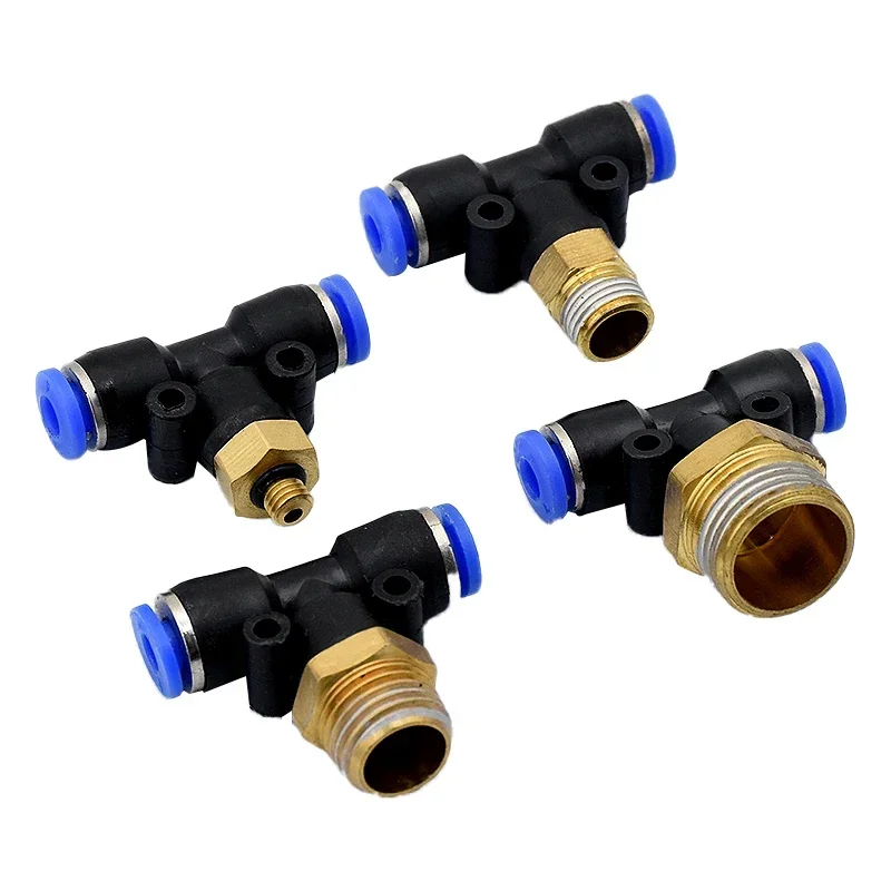 1Pcs Pneumatic Fitting PB type4mm 6mm 8mm 10mm OD Hose Tube Gas Flow Adjust Valve Connector 1/8