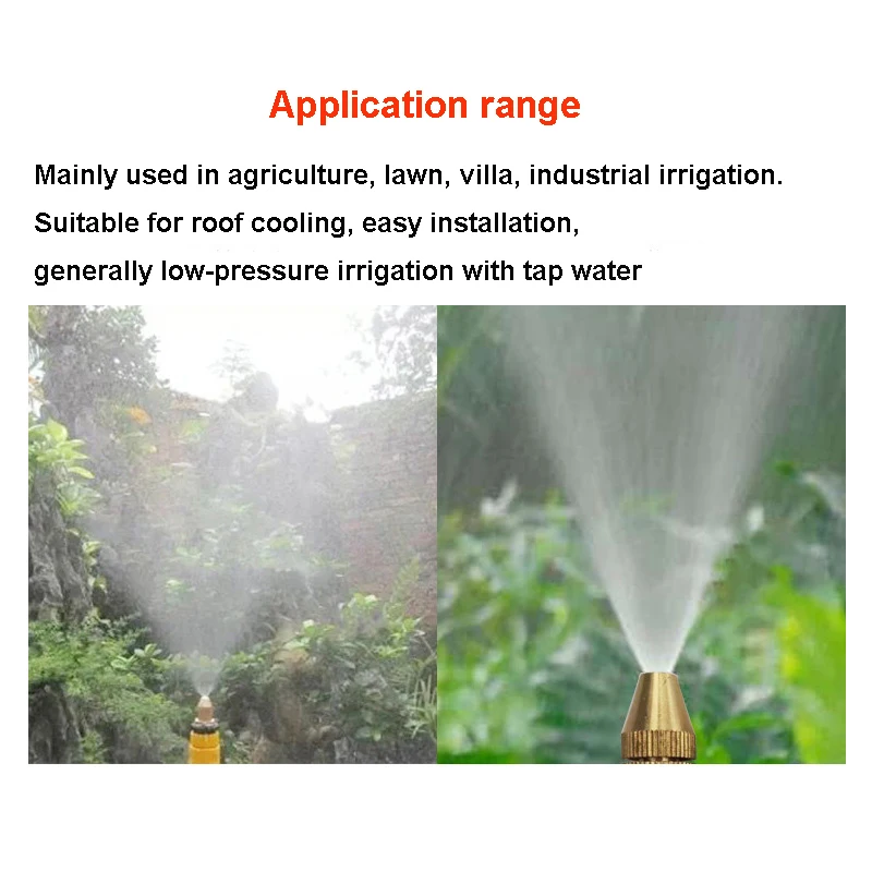 1/2 Cal mosiężny rozpylacz regulowany przepływ wody dysze rozpylające nawadnianie ogrodu mgła wodna na świeżym powietrzu układy chłodzenia narzędzia