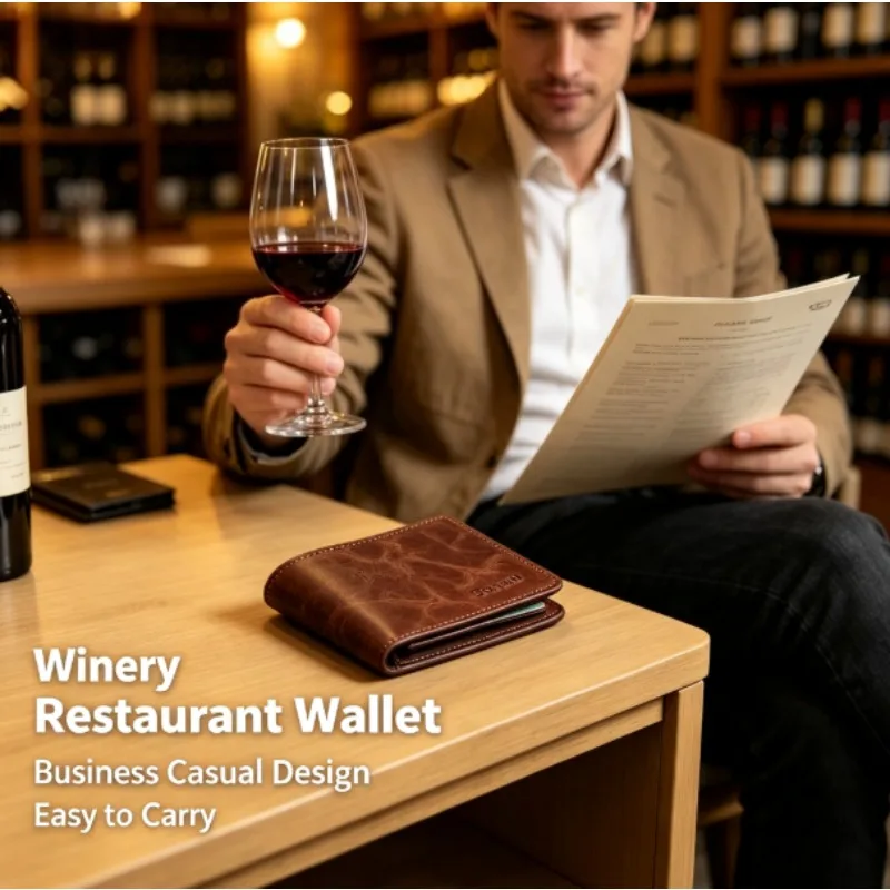 Men Women RFID Bifold Short Slim Wallet, Multi Card Slots Coin Pocket, Portable Business ID Card Holder Purse for Daily Use