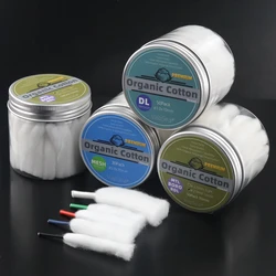 Original 30/50 Pack Organic Cotton PREMIUM Wool MTL/DL/MESH/BoRo Bacon Prime Dimeter 2/2.5/3/5mm Wicking Material Thread L70mm