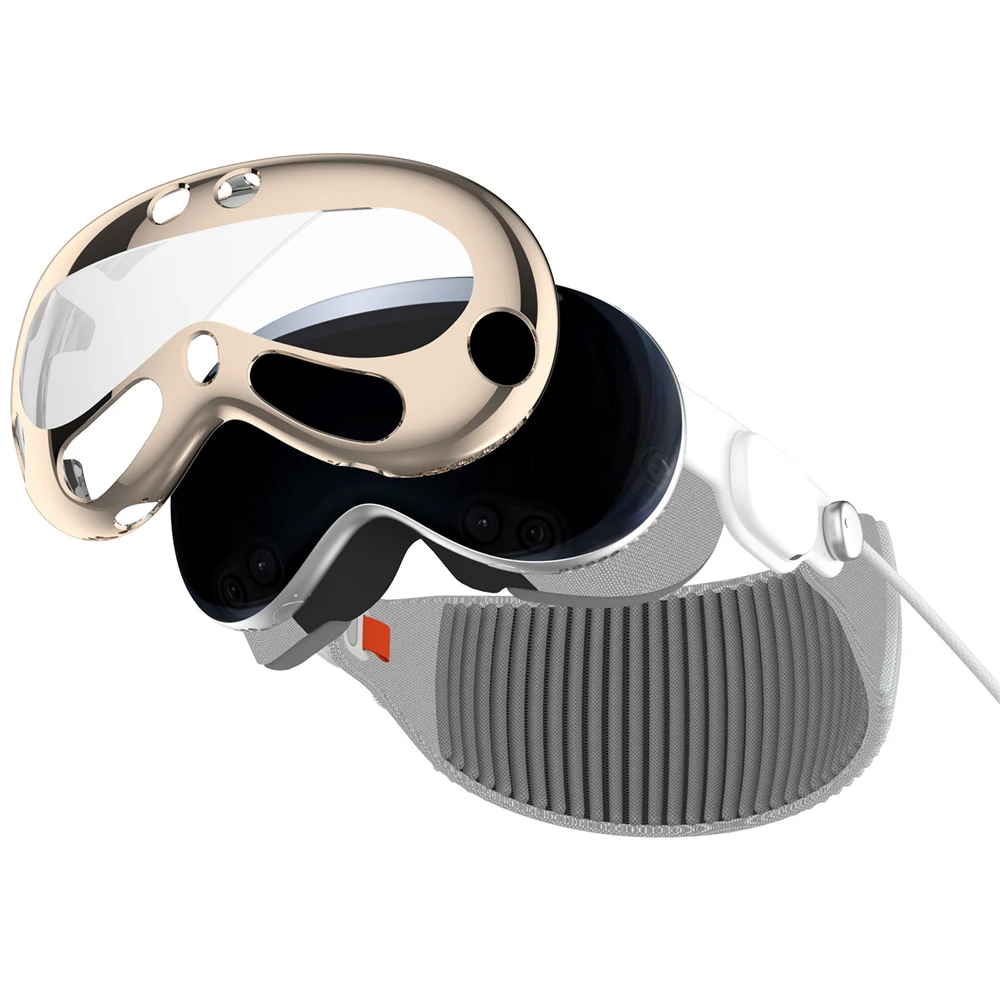 غطاء حافظة أمامية الواقع الافتراضي لـ Ap Vision Pro ، شاشة رأس واقية ، غلاف مضاد للتصادم ، إكسسوارات نظارات
