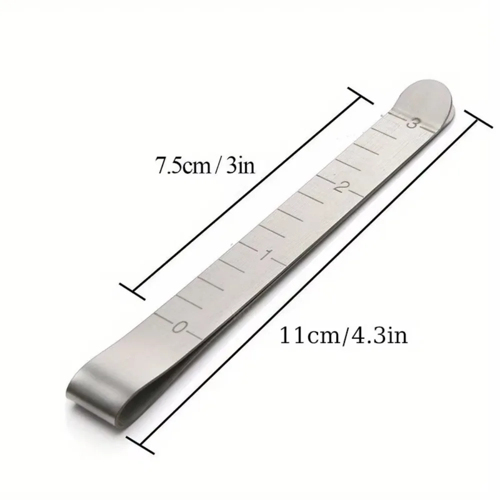 20pcs New Stainless Steel Hemming Clips DIY 3inch Metal Sewing Clips Measuring Ruler Tool For Fabric Craft