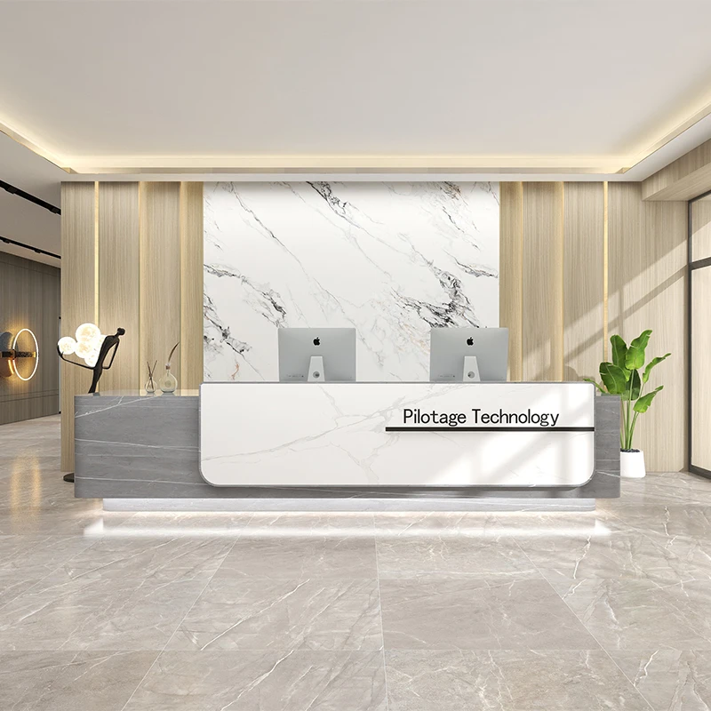 Vanity Executive Reception Desk Service Modern Counter Computer Reception Desk Standing Scrivania Reseption Luxury Furniture