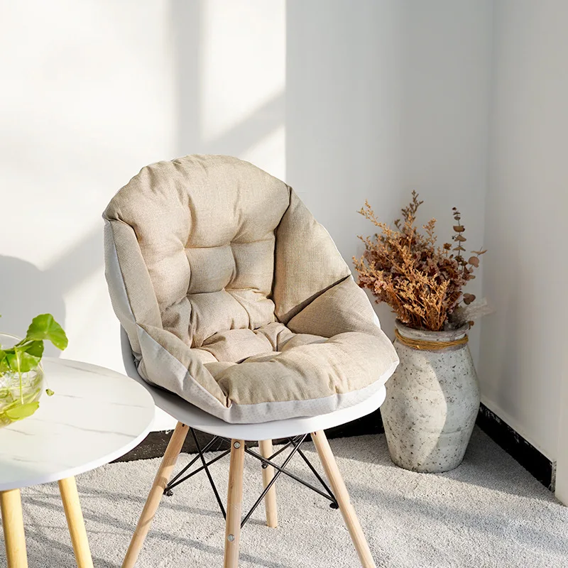 Plush Dining Chair Cushion Thickened Warm Cushion in Winter Office Lumbar Cushion Computer Chair Cushion Warm One-piece Cushion