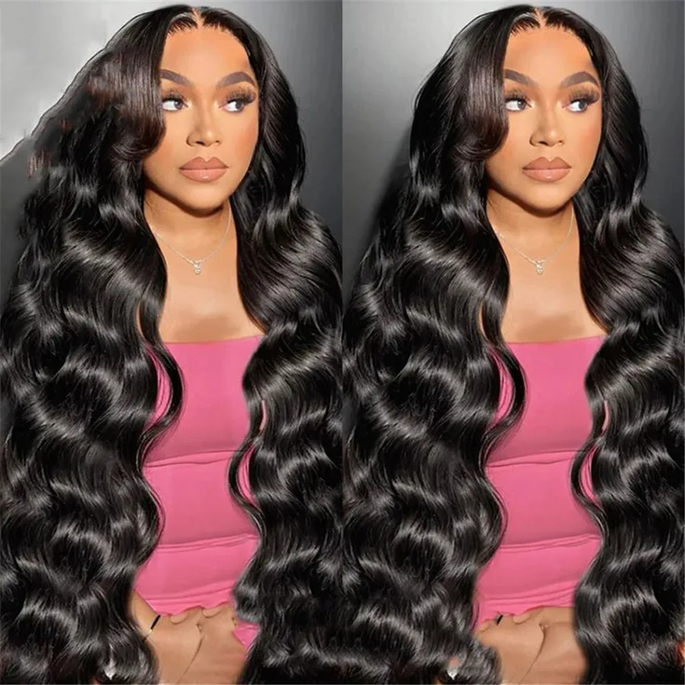 

34inch Body Wave Lace Front Wigs For Women Preplucked Density180 Glueless Loose Body Wave Lace Front Wigs Human Hair Can Be Dyed