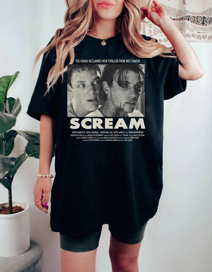 Camiseta Scream Billy Stu, Camiseta Billy Loomis, Camiseta Stu Macher, Camiseta Scream, Camiseta do Filme Scream 1996, Camiseta Assustadora de Halloween