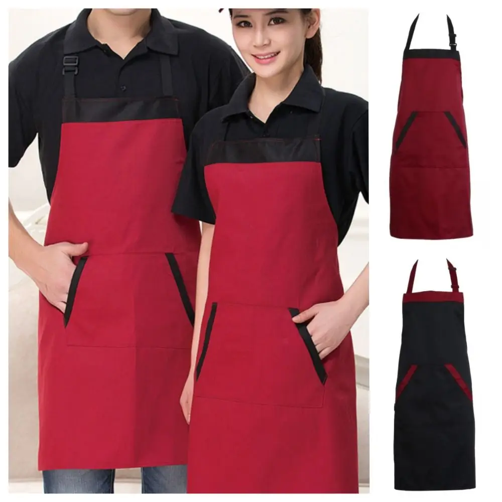 New Professional Cooking Baking Aprons Waterproof Breathable Kitchen Apron Large Pocket Working Clothes for Hairdressing