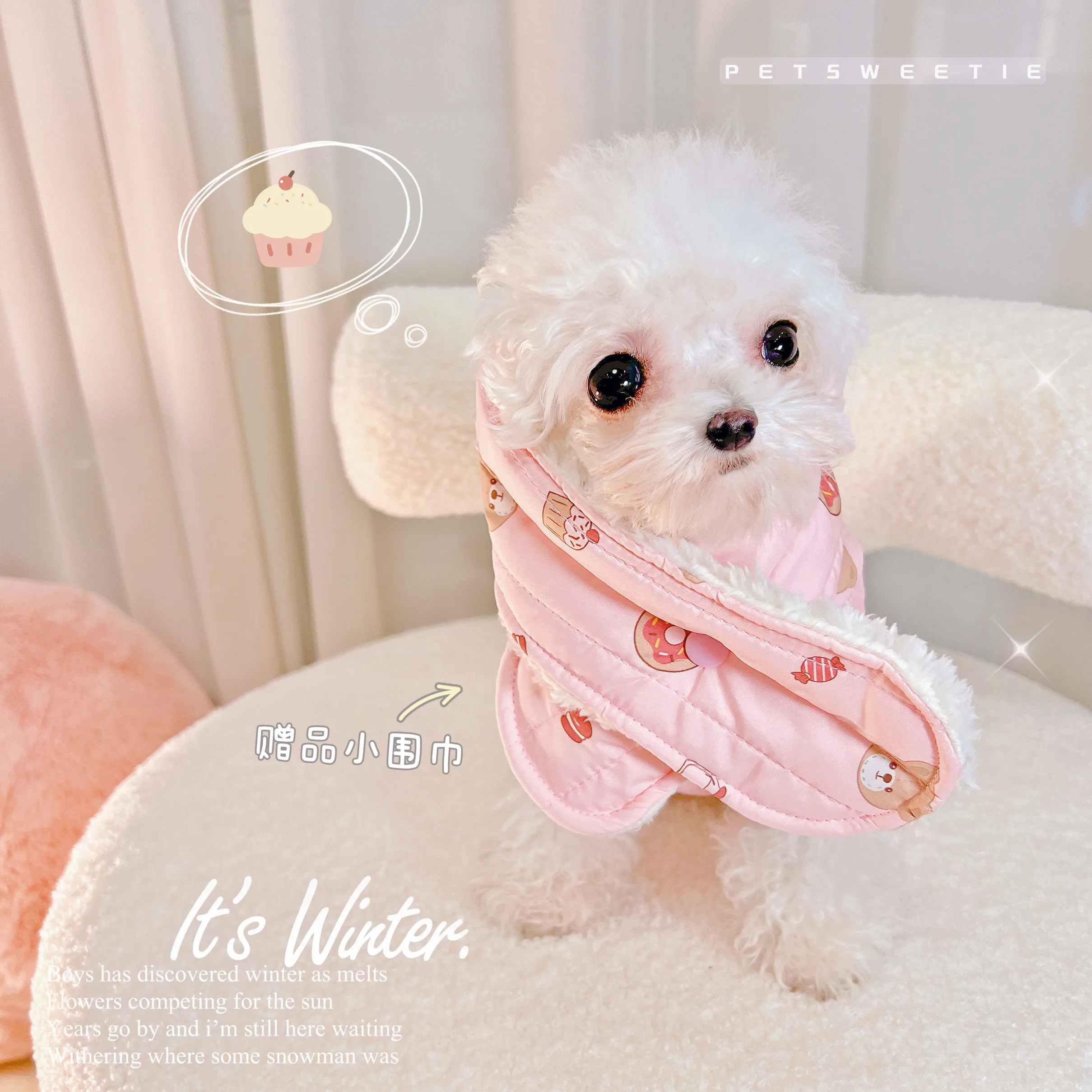 Cotton-padded Teddy winter padded cotton-padded jacket ski shirt Pet clothes are warmer than bears.