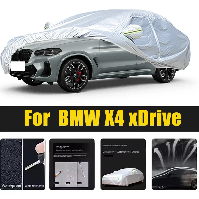 

For BMW X4 XDrive 30i M G02 Car Cover Outdoor Protection Covers Snow Sunshade Waterproof Dustproof Car Accessories Auto
