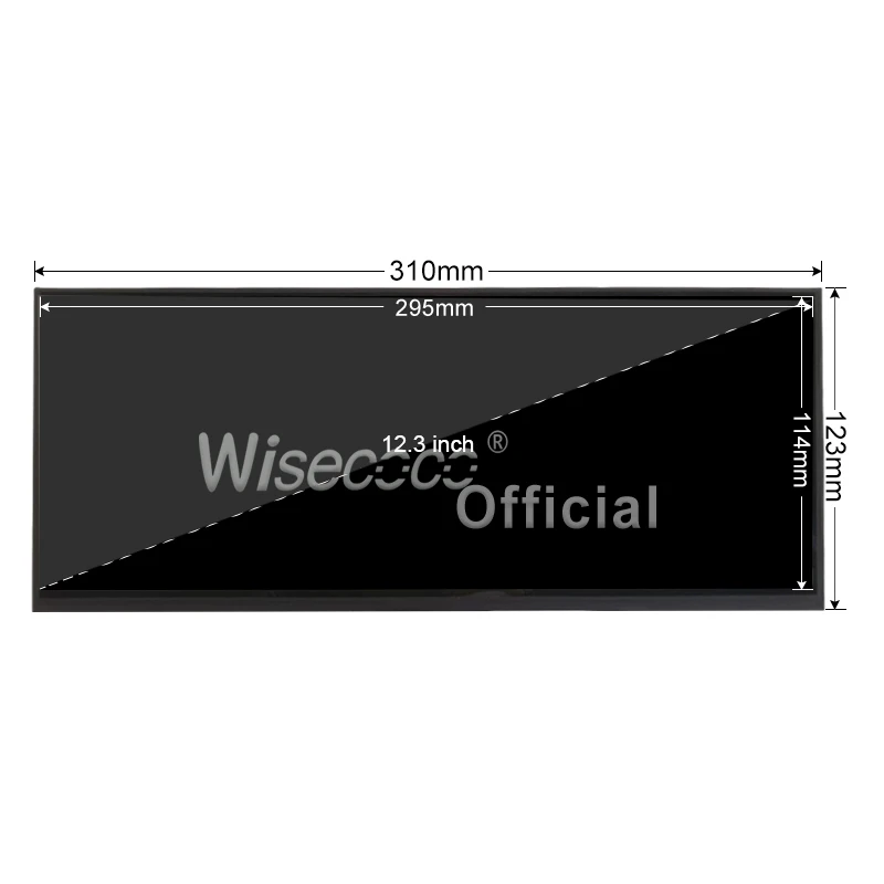 Imagem -05 - Wisecoco 12.3 Polegada 1920x720 Touchscreen Incorporado Display Automotivo Barra de Estiramento Ips Tela Larga Tft Lcd Placa Controladora