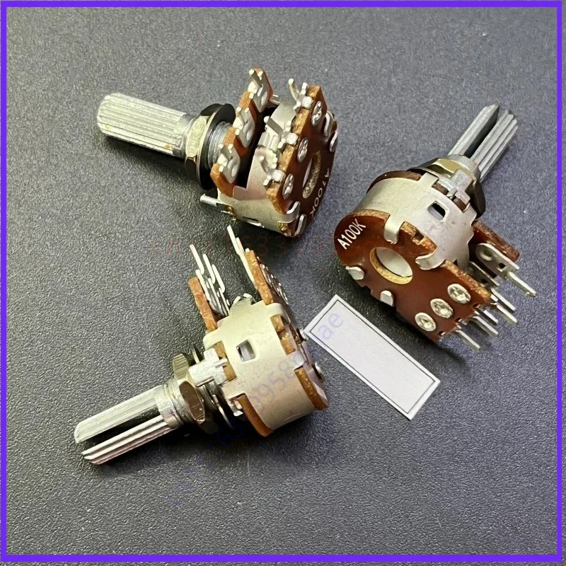 10pcs double 100k taiwan-made for kezhengxin 16 type double a100k electric slotter volume electric slotter shaft length 20mm