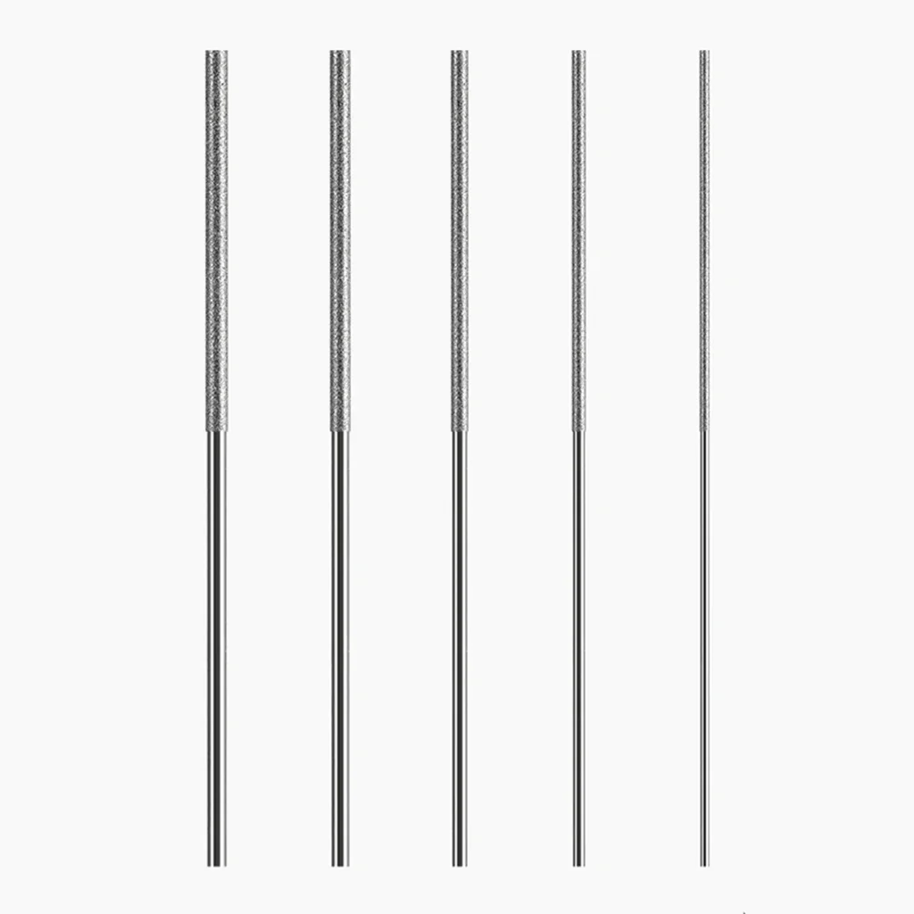 Diamond Cylindrical File 1/1.2/1.5/1.7/2.2/2.8/3.3/4/5/6mm Small Diameter Reaming File Grinding Tool Jade Alloy Assorted File