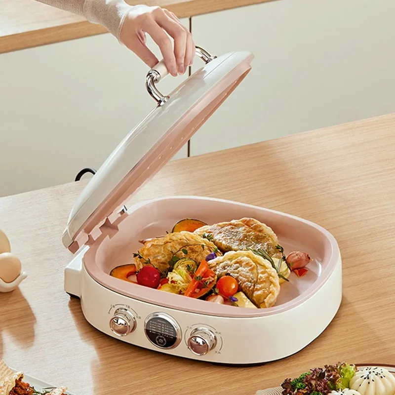 جديد 2026 تسخين منزلي على الوجهين نمط جديد فطيرة ومكبرة وآلة مع ألواح خبز مزدوجة كهربائية pa