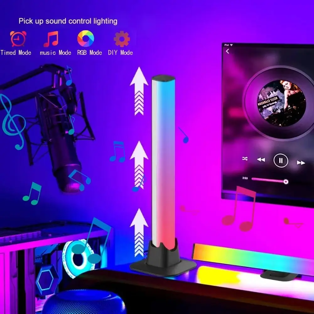 

RGB Пикап RGB Светодиодная панель с питанием от USB Smart TV Подсветка Симфонический режим Свет Музыка Атмосфера Свет ТВ Фон