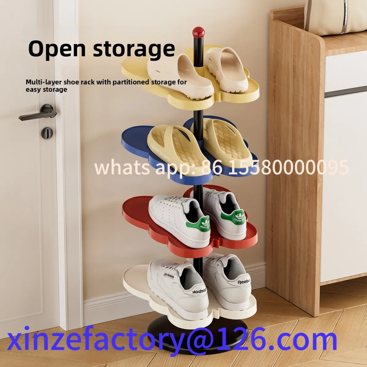 رف أحذية إبداعي قابل للتخصيص، تخزين صغير متعدد الطبقات وبسيط لمدخل المنزل