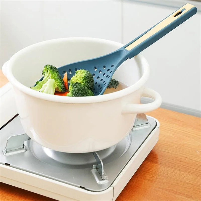 2 In1 Skimmer Strainer Soup Spoon Kitchen Long Ladle Dessert Colander Soup Filter Cooking Tools Dinnerware