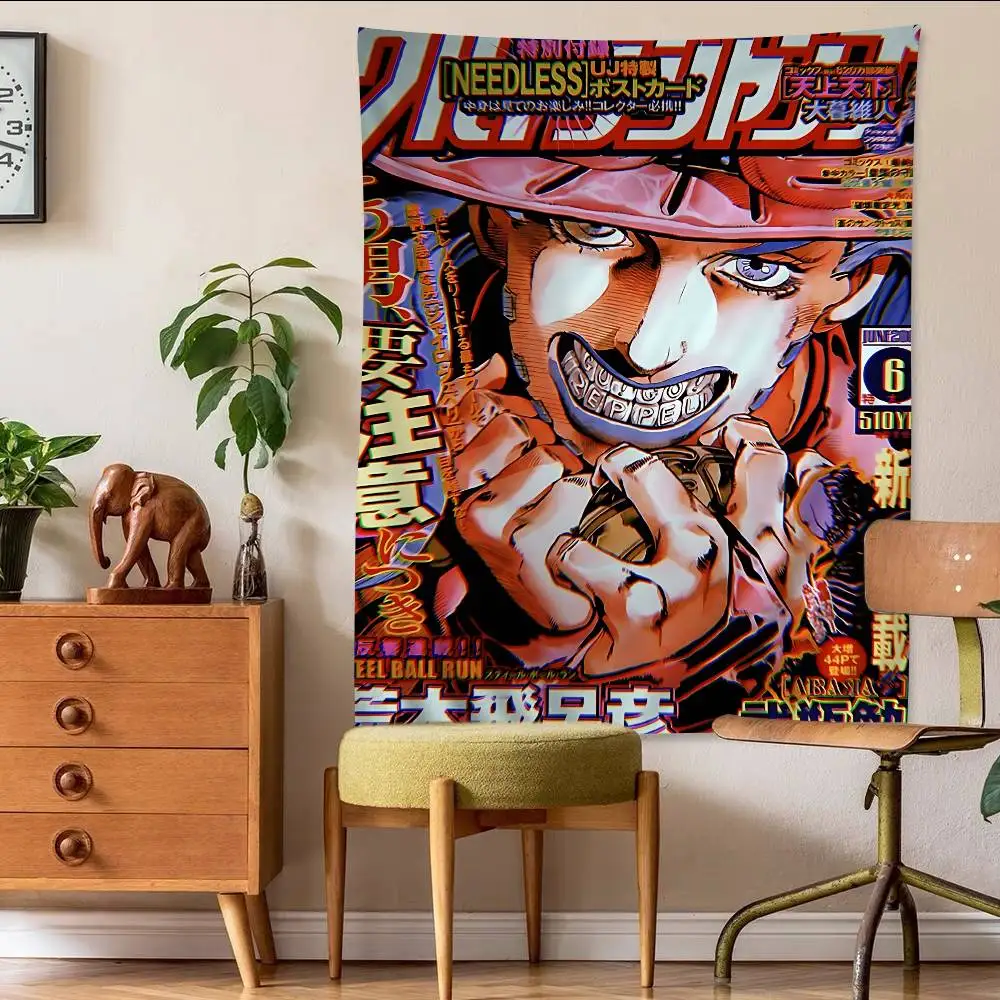 Anime JoJo's Bizarre Adventure Cartoon Tapestry Home Decoration Hippie Bohemian Decoration Divination Home Decor