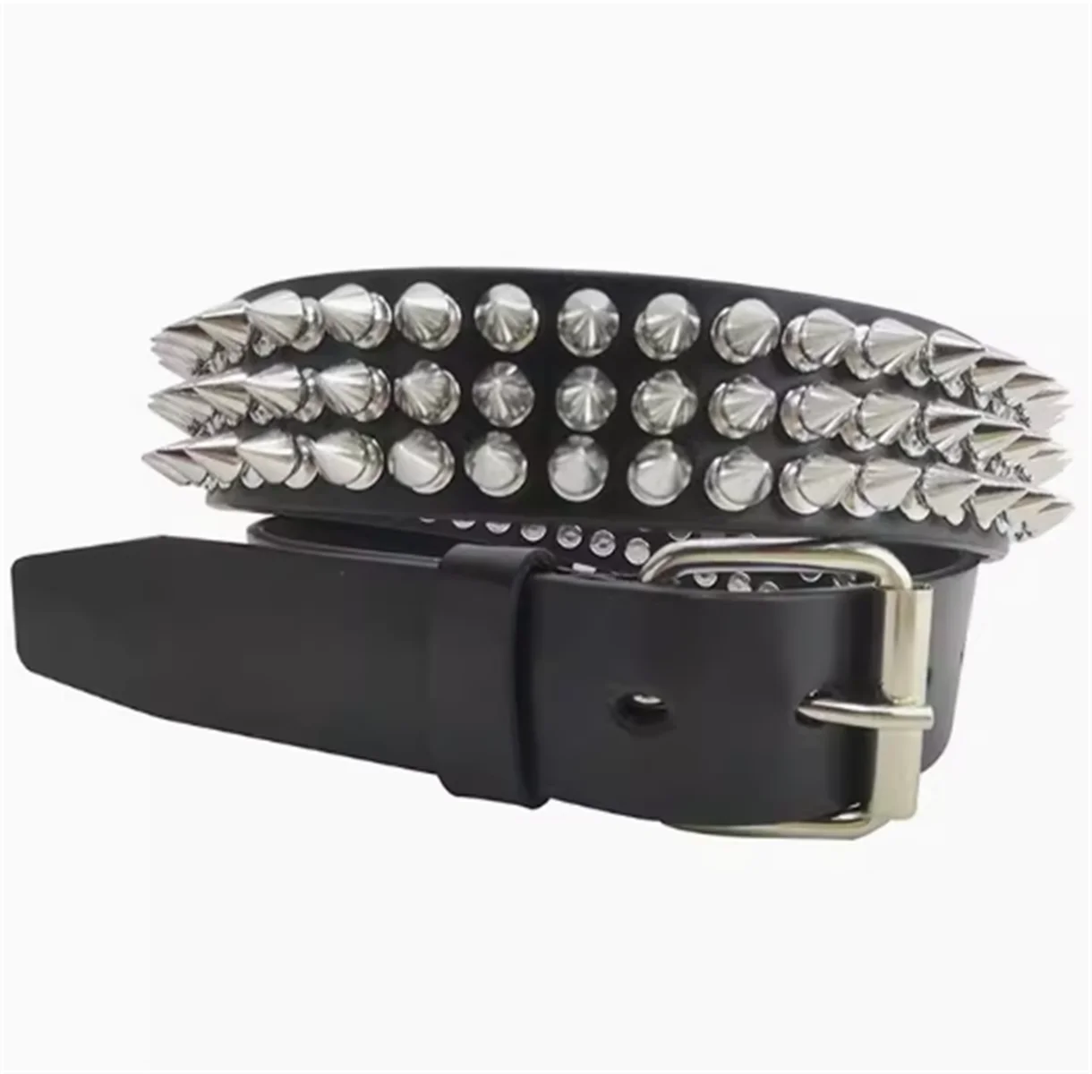 

Rock Band Gothic Dark Rivet Alloy Hard Core Genuine Leather Belt