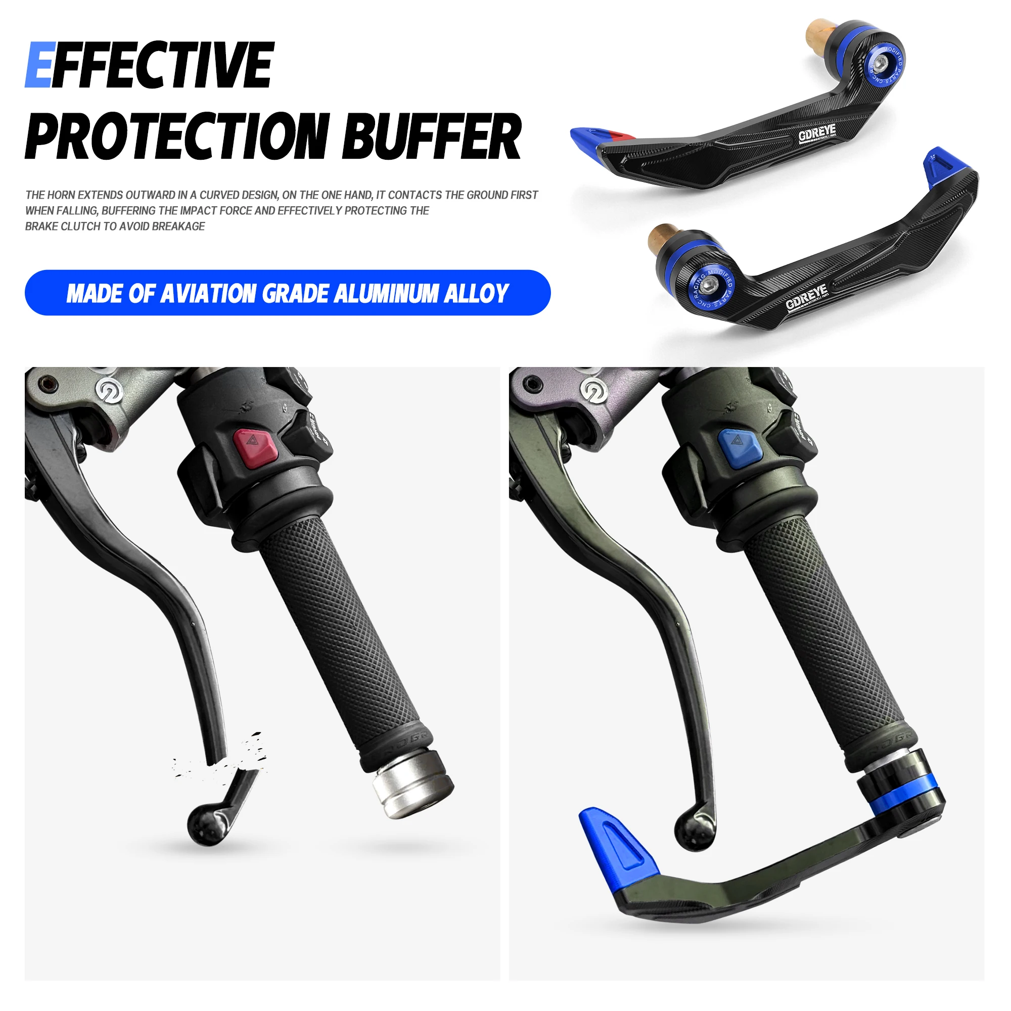 For YAMAHA MT-07 MT25 MT-03 MT07 MT-09 Handlebar Guards Motorcycle MT09 Thick Aluminum Grips Guard Levers Guard Protector Set view 2