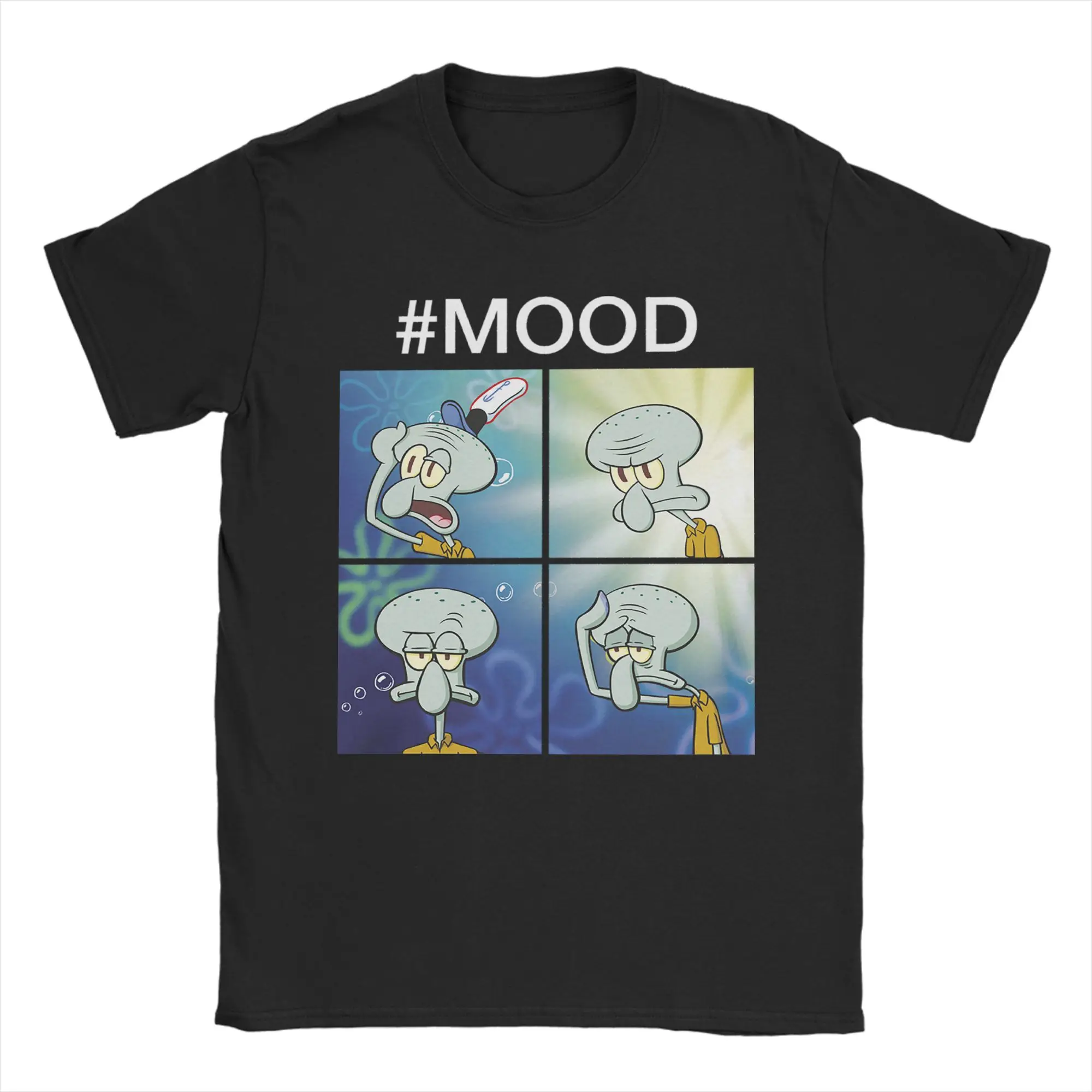 

Мужские футболки с принтом Спанч Боб, хлопковые, уникальные, с коротким рукавом, круглым вырезом, с принтом