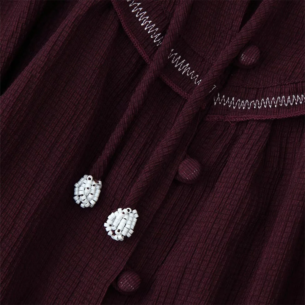 Vêtements à la mode pour femmes, tempérament ample et décontracté, chemise simple brodée de perles à manches longues, nouvelle collection automne et hiver