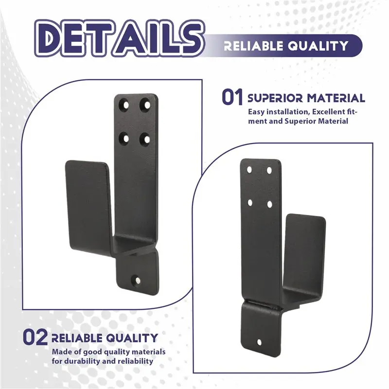 AEE3-Door Barricade Brackets,2 Pack Drop Open Bar Holder For Home Security, 2X4 Bar Brackets Prevent Unauthorized Entry