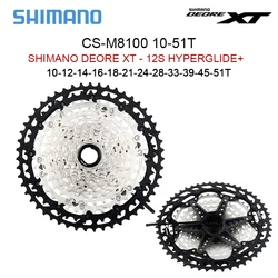 SHIMANO DEORE XT CS M8100 12 Speed 12S 10-51T MTB Mountain Bike Bicycle Cassette Sprocket CS-M8100 Bike Parts 12v