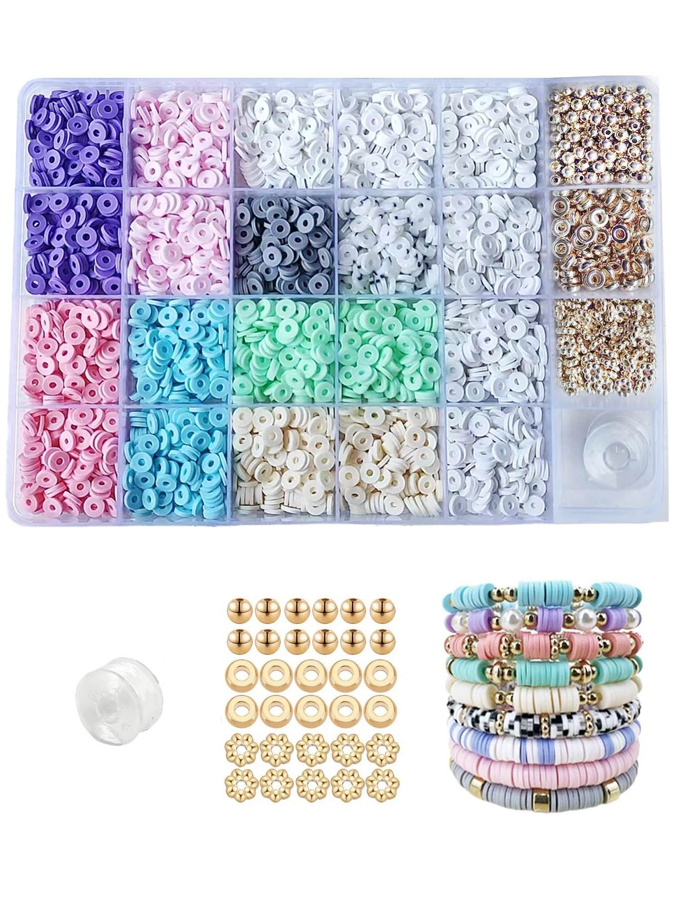 

Набор пастельных глиняных бусин для изготовления браслетов, набор браслетов дружбы для поделок, концертов, рейвов, подарков