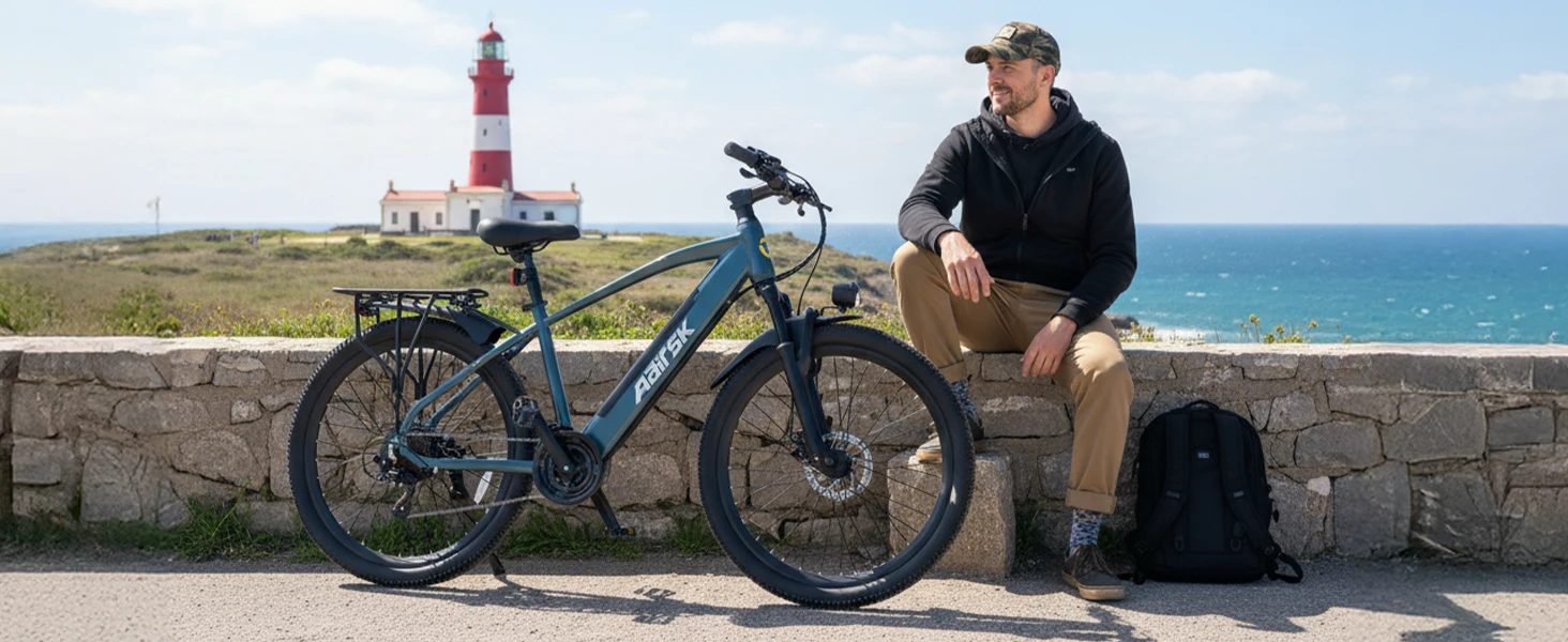 Aairsk S800 Erwachsenen-Pendler-E-Bike 250W Motor 36V 13Ah Lithium-Akku Urbanes Elektrofahrrad 26*1,95" Reifen Reise-Elektrofahrrad – Detail 15