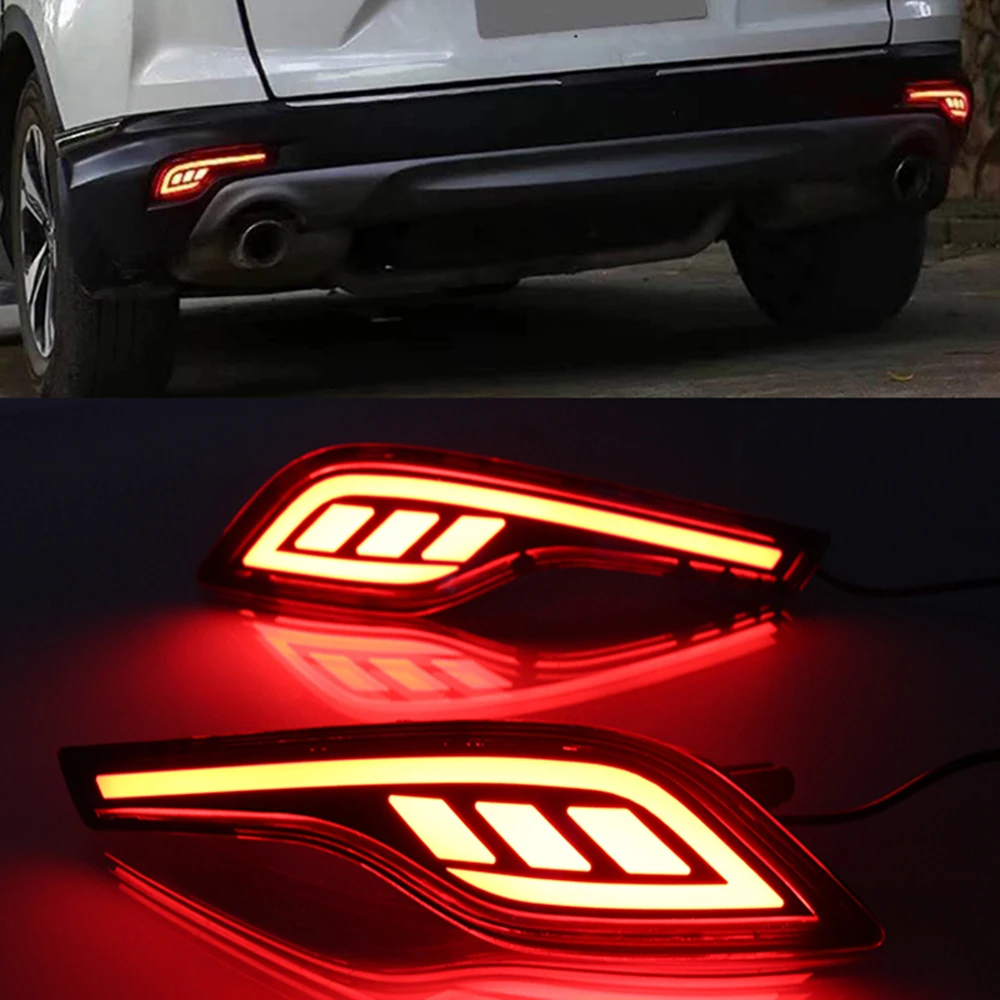 2Pcs LED Bumper Reflector Lights For Honda CRV 2017 2018 2019 2020 2021 Tail Brake Lights Turn Signal Light Fog Lamp Stop Light view 2