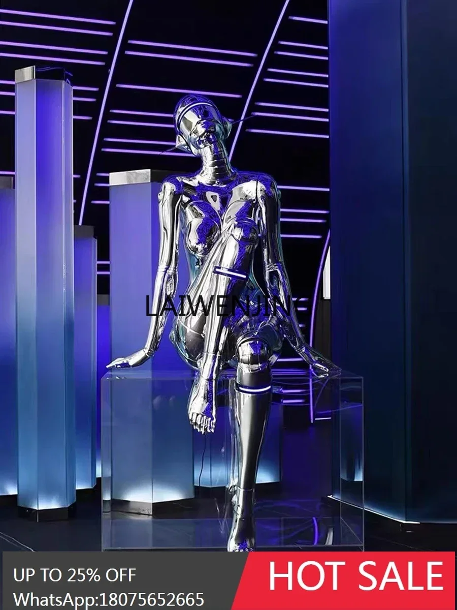 LYN Kongshanji Machinery Ji Electroplated FRP Large Abstract Figure Sculpture Trend Decoration