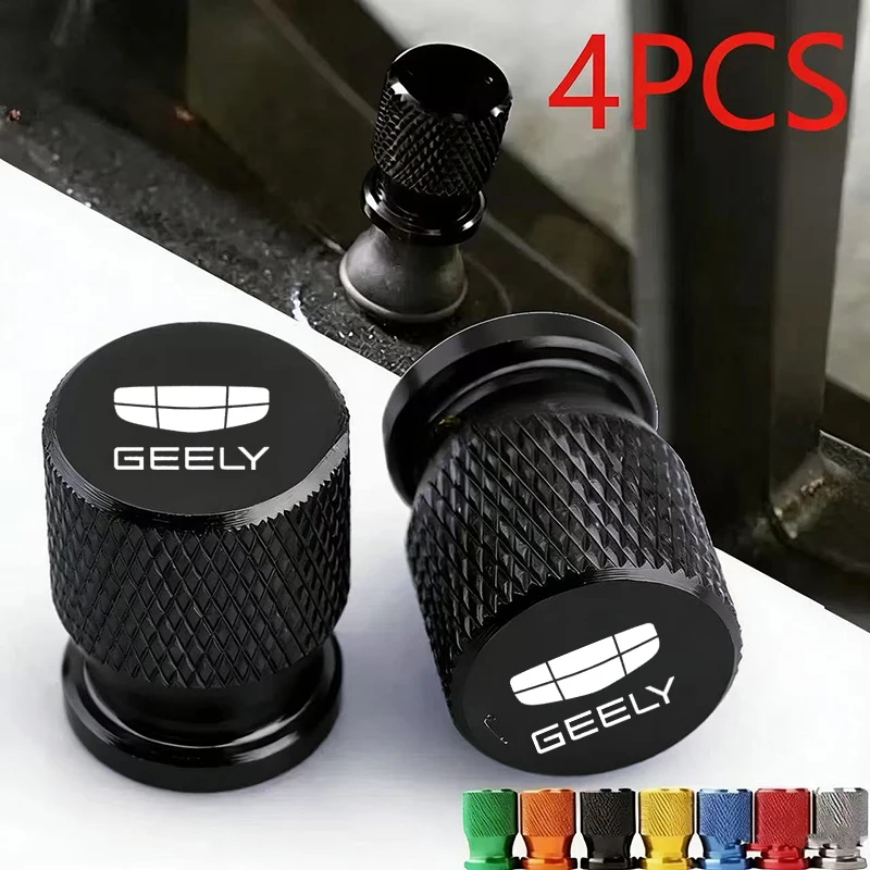 

For Geely Atlas Coolray Emgrand EC7 EC8 X7 EX7 CK2 Car Wheel Tire Valve Caps Tyre Stem Covers Airdust Waterproof Car Accessories