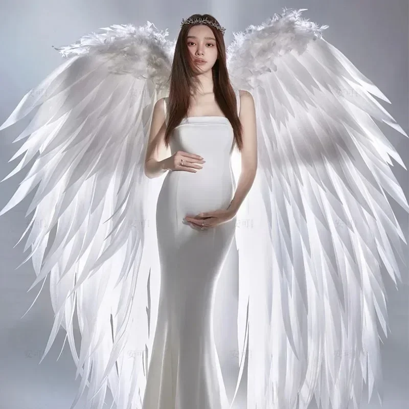 

White Feather Wing Halloween Wings Model Catwalk Costume Super Wings Nightclub Performance Props Halloween Party Props