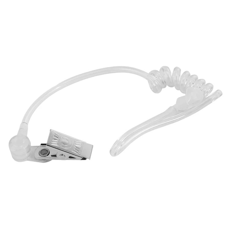 20X RHF 617-1N 3.5Mm RECEIVER/LISTEN ONLY Surveillance Headset Earpiece With Clear Acoustic Coil Tube Earbud Audio Kit-TCES