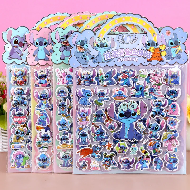 

Stitched 3D Label Double Layer Gold Sticker Embossed Sticker Scrapbook DIY Handmade Decoration Diary Kawaii Sticker