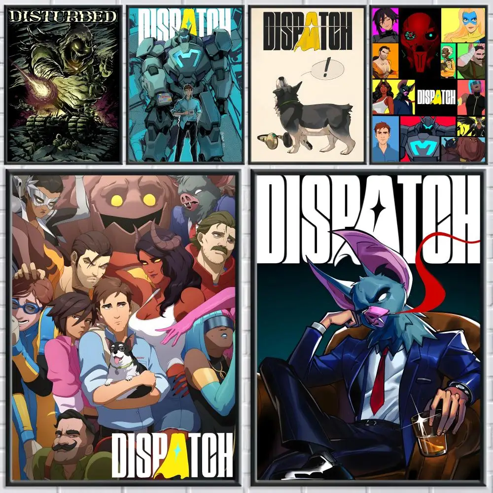 Popular Game D-Dispatch Poster Home Living Bed Room Bar Hallway Sticky Wall Printing Waterproof Aesthetic Decor