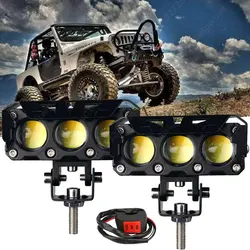 Auxiliary Fog Light Bar Led  Headlight 12V 24V Lens Projector Light Lighthouse for Off Road 4X4 ATV Truck SUV UTV Accesspries