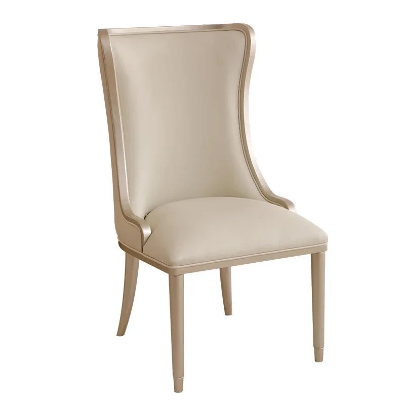 

LJY**French light luxury dining chair modern simple restaurant European home backrest high-end custom desk chair