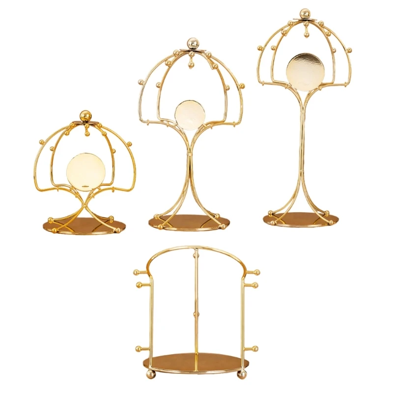 Household Drop Necklace Crown-Jewelry Earring Display Storage Rack Metal Jewelry