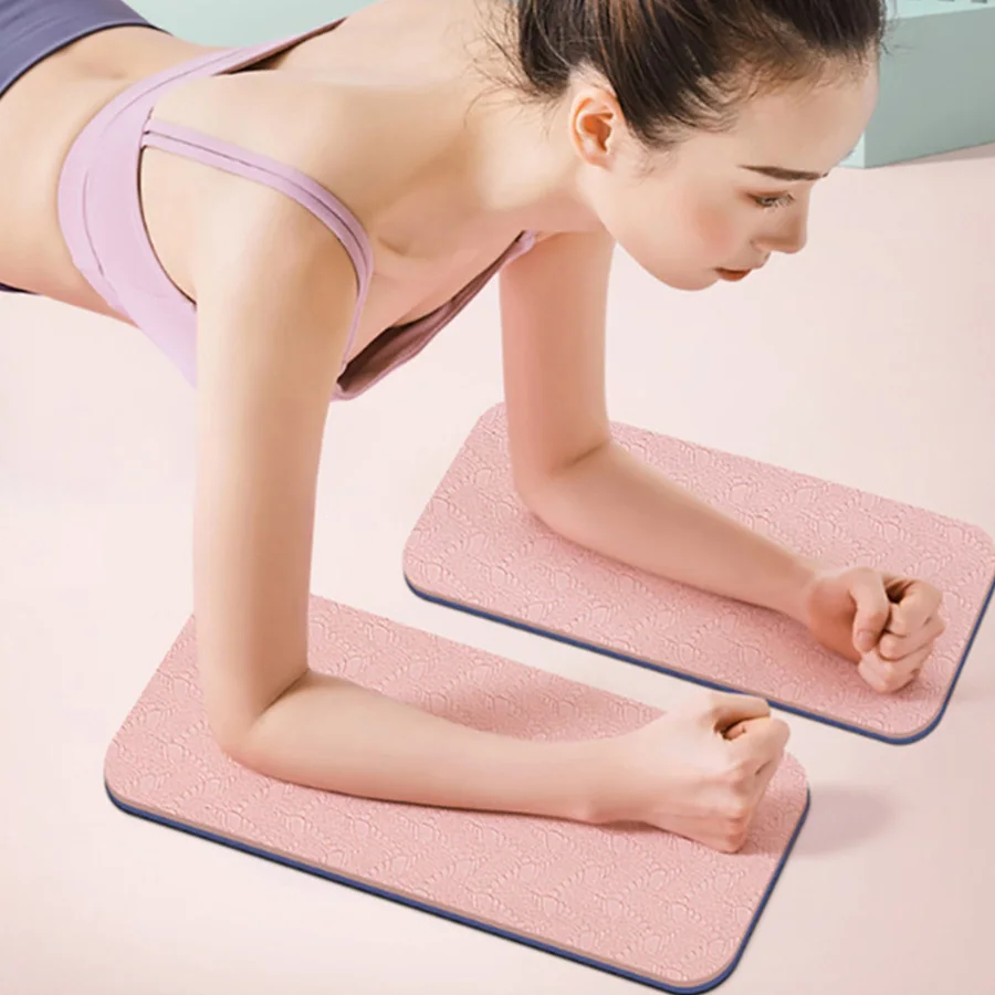 2pcs Household flat support pad non-slip portable small fitness sports yoga mat abdominal wheel knee pad elbow pad kneeling pad