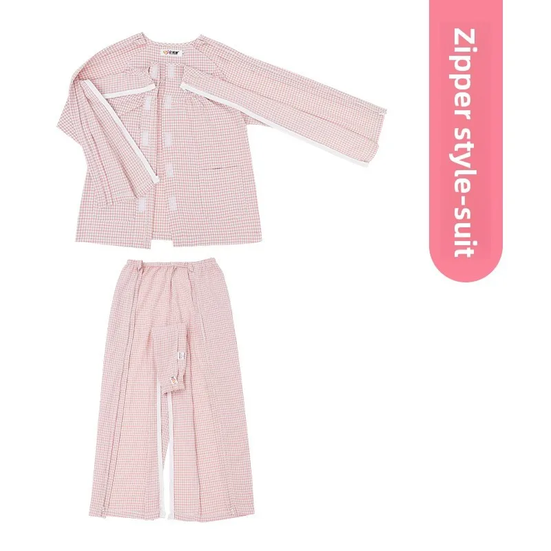 Easy To Put on And Take Off Nursing Suits for Arm and Leg Fractures After Surgery. Acupuncture and Physiotherapy Suits